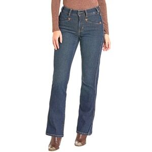 Rock & Roll West Desperado High Rise Striped Jacquard Bootcut Jeans Women's 27